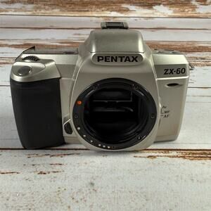 Pentax ZX-60 35mm SLR Film Camera Body Black Auto/Manual Focus